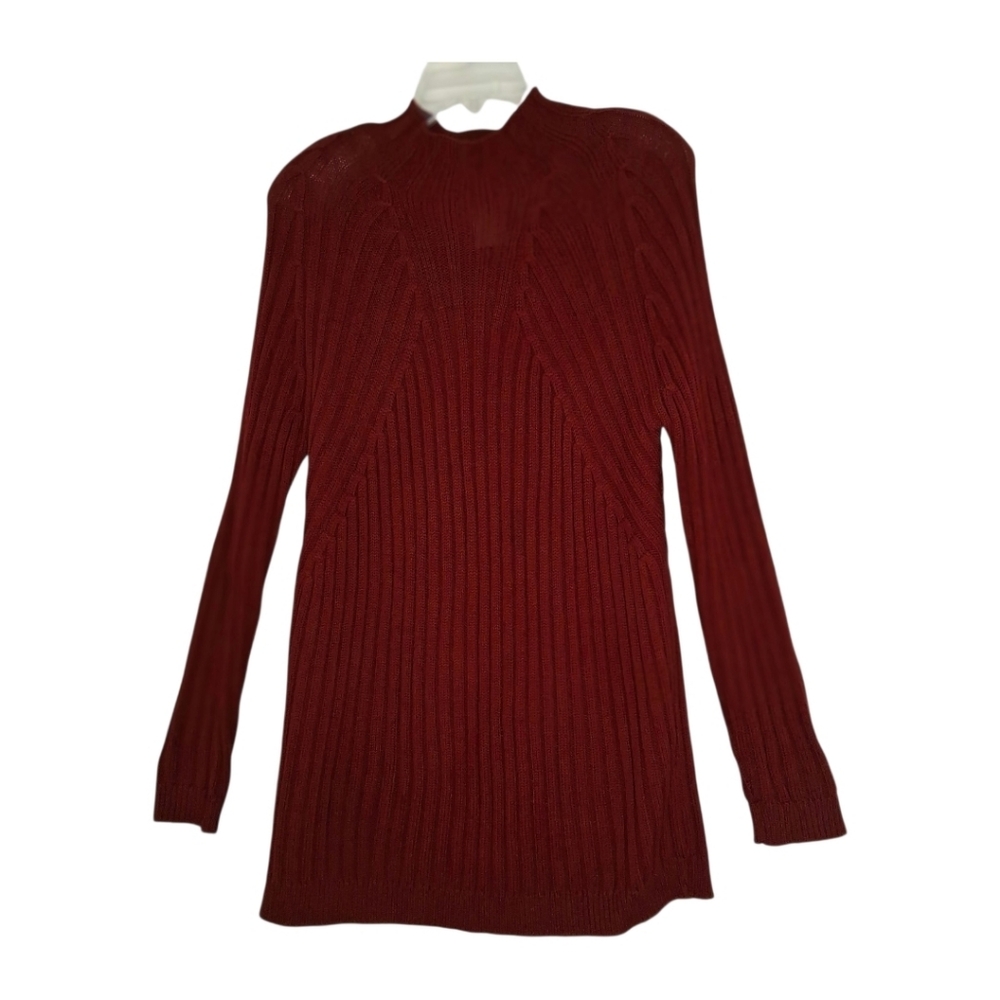 VTG Les Copains 100% Wool Made In Italy Long Line Sweater Sz US 8 Vintage